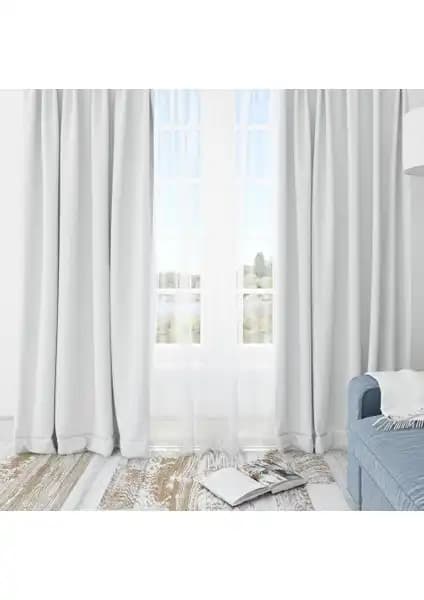 Cotton Studio Buldan Işi Düz Keten Güneşlik Perde: Doğal ve Şık Tasarım ile İç Mekân Konforu