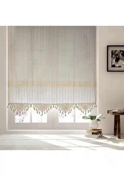 Cotton Studio Pamuklu Ara Güpürlü Doğal Çizgili Tül Perde Özellikleri ve Kullanım İpuçları