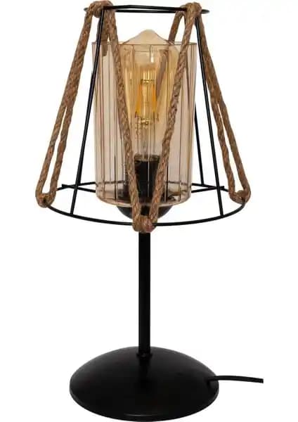 D-Light Irem Camlı Abajur ile Ev Dekorasyonunuza Rustik Şıklık Katın