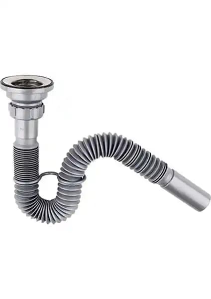 Danou Donau Körüklü Gri Lavabo Sifonu Modern Banyo Dekorasyonuna Uygun