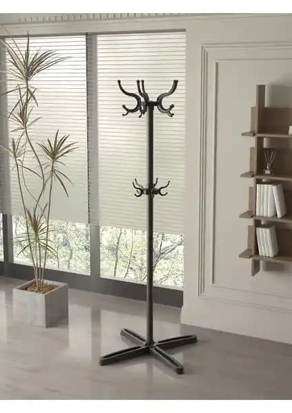 Daylight Metal Gövdeli Standart Ayaklı Askılık Siyah: Dayanıklı ve Şık Depolama Çözümü