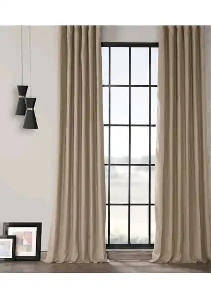 Decoperde Blackout Güneşlik Perde Bej Renk - Yüksek Karartma ve Estetik Tasarım