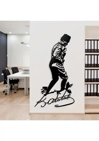 Dekoratif Atatürk Kocatepe İmza Metal Duvar Tablosu Modern Tasarım ve Dayanıklılık