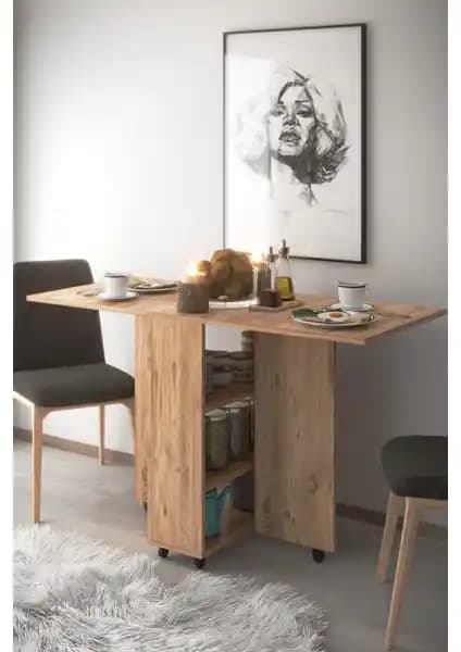 Dekorfim Ultra Flamingo Katlanır Portatif Masa Modern ve Çok Amaçlı Kullanım İçin Uygun