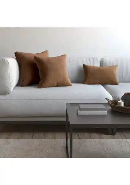 Demor Home Soft Series Çikolata Kahvesi Rengi Kırlent ve Yastık Kılıfı 45x45 cm Şık ve Dayanıklı Tasarım