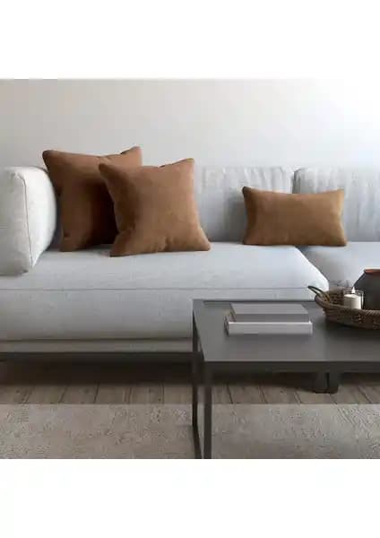 Demor Home Soft Series Çikolata Kahvesi Rengi Kırlent ve Yastık Kılıfı 45x45 cm Şık ve Dayanıklı Tasarım