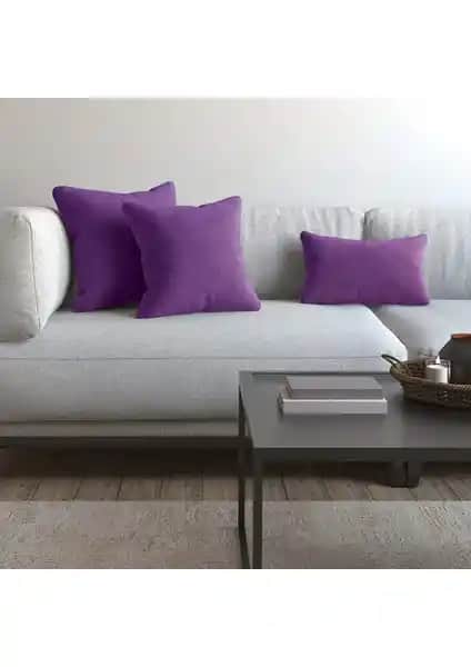 Demor Home Soft Serisi Ametist Renk Kırlent Kılıfı Şıklık ve Konfor Sunar