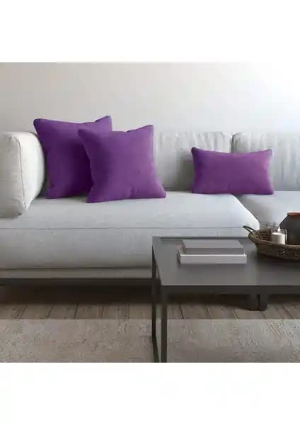 Demor Home Soft Serisi Ametist Renk Kırlent Kılıfı Şıklık ve Konfor Sunar
