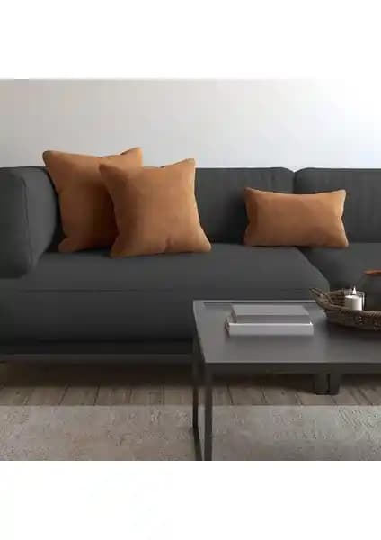 Demor Home Soft Serisi Kaju Rengi Kırlent ve Yastık Kılıfı Dekorasyon İçin Modern ve Dayanıklı Tasarım