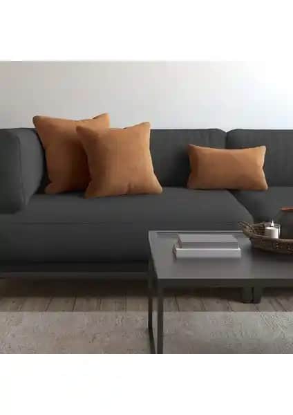 Demor Home Soft Serisi Kaju Rengi Kırlent ve Yastık Kılıfı Modern ve Şık Tasarım