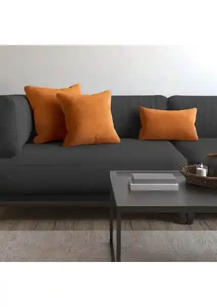 Demor Home Soft Serisi Portakal Rengi Kırlent Kılıfı - Şık ve Dayanıklı Dekoratif Ürün