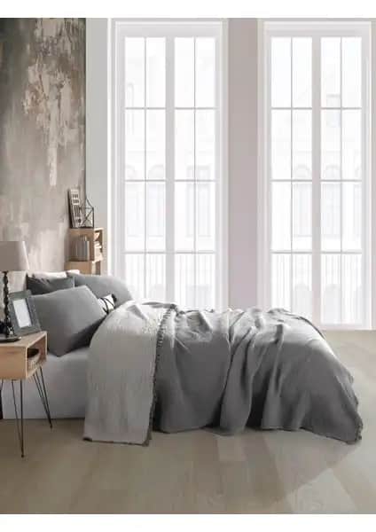 Destiny Hometex %100 Pamuk Çift Kişilik Çok Yönlü Yatak Örtüsü 4 Katlı Multi Muslin