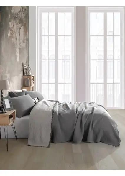 Destiny Hometex %100 Pamuk Çift Kişilik Çok Yönlü Yatak Örtüsü 4 Katlı Multi Muslin