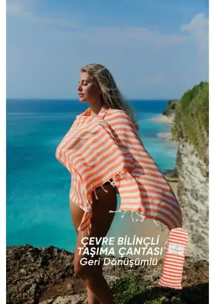 Doğa Dostu Mare Tangerine Peştamal ve Plaj Havlusu Sürdürülebilirlik ve Şıklık Bir Arada
