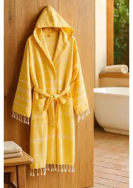 Doğal Pamuk Kapüşonlu Peştemal Bornoz: Rahat ve Şık Kullanım İçin En İyi Seçenek