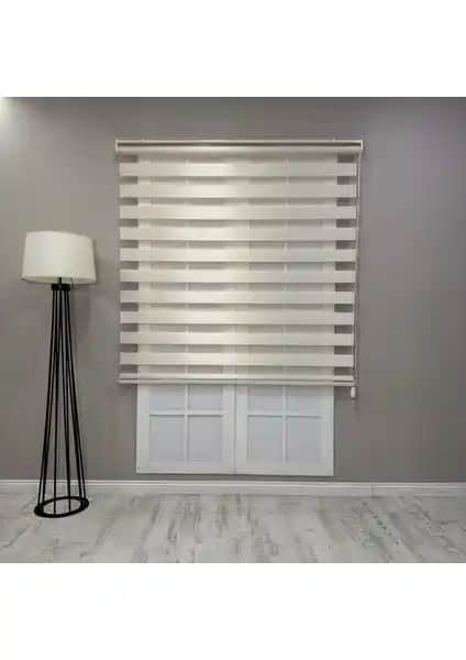 Donatti Bambu Zebra Stor Güneşlik Perde Krem - Modern ve Dayanıklı İç Mekan Dekorasyonu