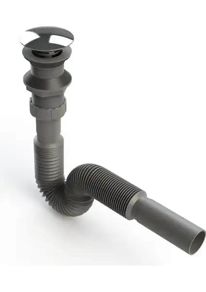 Donau 321-325 Pop-Up Körüklü Lavabo Sifonu: Modern Tasarım ve Kullanım Kolaylığı