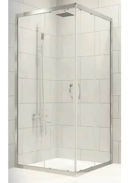 Durul Duşakabin Kare modeli 5mm temperli şeffaf cam ile modern ve dayanıklı banyo çözümü