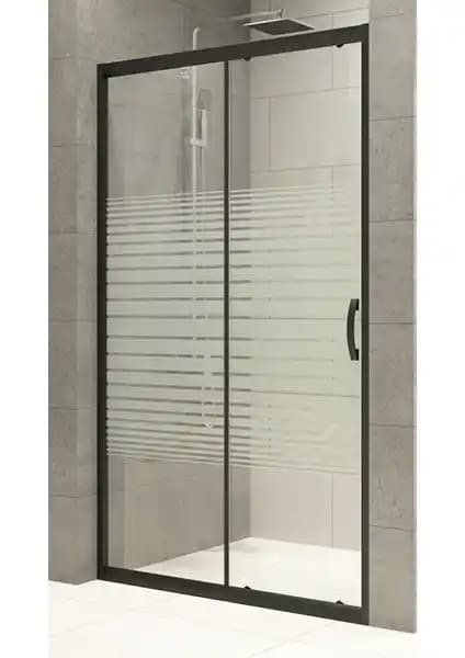 Durul Siyah 5mm Çizgili Duşakabin Ön Cephe Modern ve Dayanıklı Tasarım Özellikleri