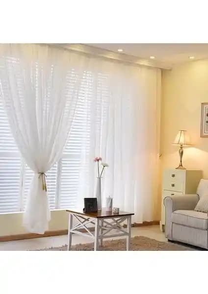 Düz Grek Etek Kurşunlu Tül Perde: Modern ve Dayanıklı Ev Dekorasyonu İçin Uygun