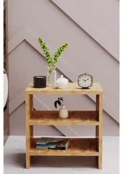 Ege Modüler 2 Raflı Komodin Yatak Odası ve Çok Amaçlı Kullanım İçin Modern Tasarım