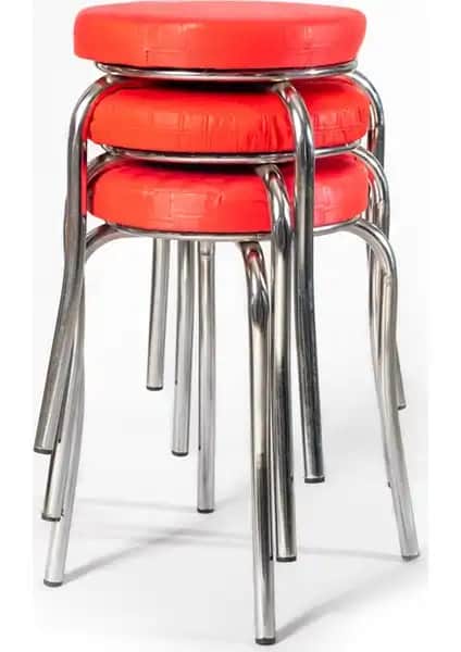 Ekip Shop Kırmızı Mutfak Sandalyesi Modern Endüstriyel Tasarım ve Dayanıklılık Sunar