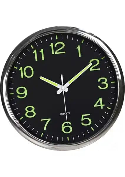 Elaccent F Fityle 12 İnç Modern Duvar Saati Şık Tasarım ve Gece Parlaması Özelliği ile