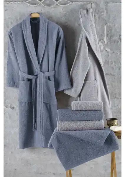 Elart Elart Bornoz Aile Seti Konfor ve Şıklık Sunan Yüksek Kaliteli Pamuklu Ürün