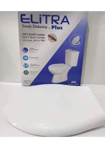 Elitra Plus Amortisörlü Frenli Yavaş Kapanan Klozet Kapağı Modern ve Dayanıklı Tasarım