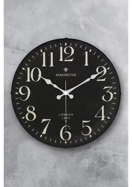 Emores 36 cm Bombe Cam Dekoratif Duvar Saati Modern ve Sessiz Tasarım