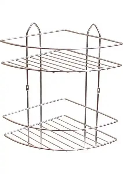 Emsa 2'li Eko Oval Banyo Köşe Rafı EK02: Fonksiyonel ve Estetik Çözüm