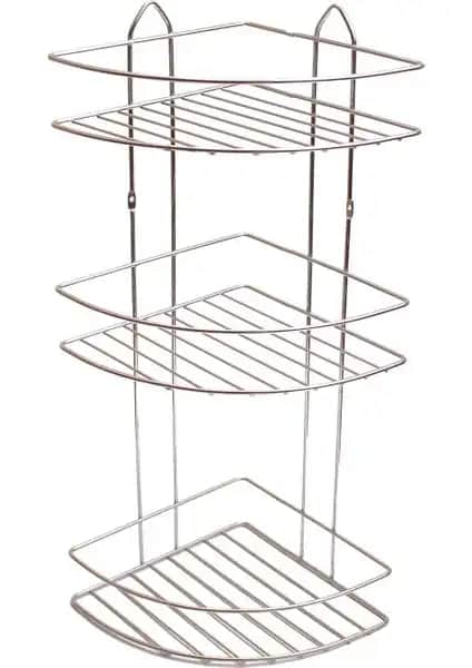 Emsa 3'lü Eko Oval Banyo Köşe Rafı EK03: Estetik ve Fonksiyonellik Bir Arada