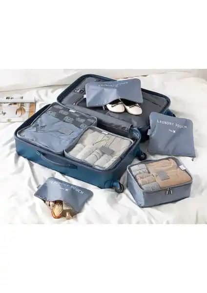 English Home Blare 6'lı Organizer Seti Gri - Modern ve Pratik Seyahat ve Ev Düzenleyici