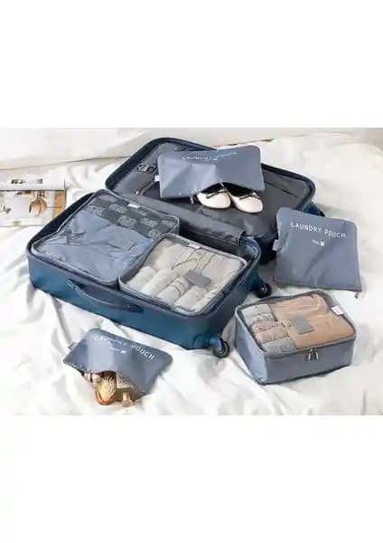 English Home Blare 6'lı Organizer Seti Gri - Modern ve Pratik Seyahat ve Ev Düzenleyici