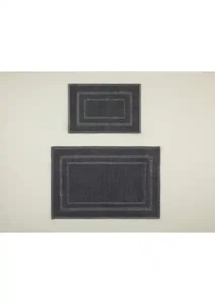 English Home Classy Frame Pamuklu Bukle Banyo Paspası Seti Modern ve Şık Tasarım Özellikleri