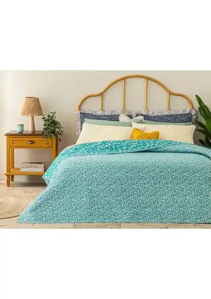 English Home Fresh Blossom Tek Kişilik Çok Amaçlı Mikrofiber Örtü Renkli Desenli ve Pratik Kullanım