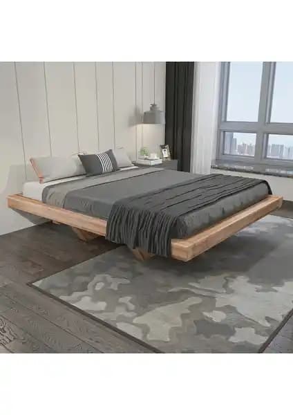 Enjoy Life Doğal Ahşap Karyola Çift Kişilik ve Tek Kişilik Seçenekleriyle Şık Tasarım