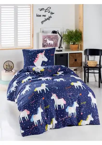 Eponj Home Junior Magicunicorn Tek Kişilik Nevresim Seti Çocuk Odası Dekorasyonu İçin Ideal