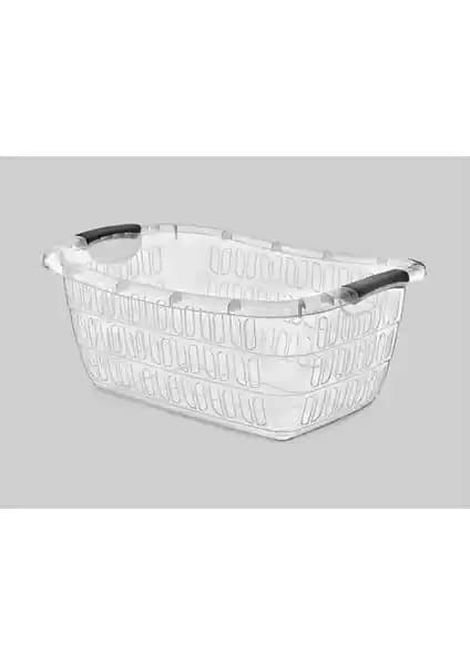 Erkoç Köşeli Şeffaf Çamaşır Sepeti E-291: Modern ve Pratik Depolama Çözümü