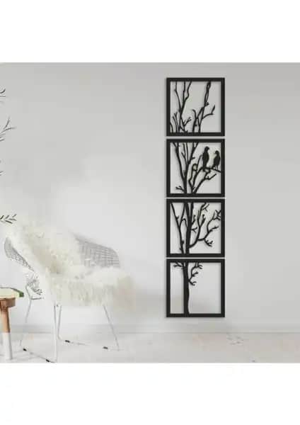 Evde ucuz ahşap kuş ve ağaç figürlü dekoratif tablo detaylı inceleme