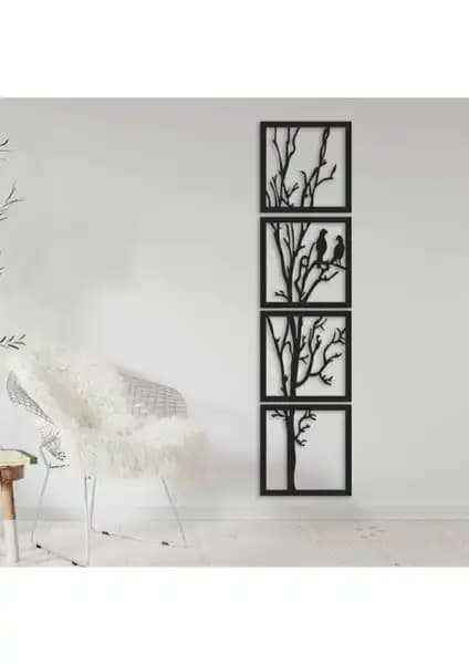 Evde ucuz ahşap kuş ve ağaç figürlü dekoratif tablo detaylı inceleme