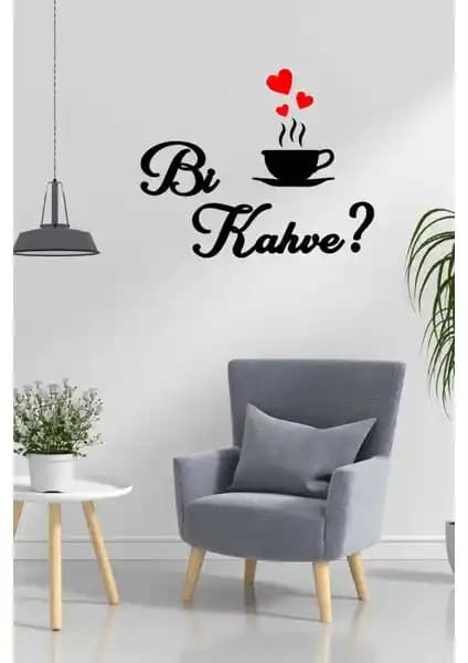 Evde Uygun Fiyatlı Kahve Temalı Duvar Dekoru 7 Parça Siyah Ahşap Modern Tasarım