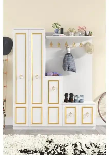 EVDEMO Gold Dalyan Portmanto ve Vestiyer: Sağlıklı Malzeme ve Şık Tasarım Özellikleri