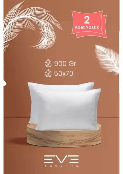 Eve 2 Adet Mikrofiber Silikon Yastık Seti Konfor ve Hijyen İçin Uygun Seçenek