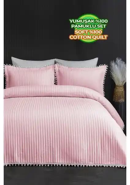 Evlen Home Collection Kapitone Ponpon Yatak Örtüsü Modern ve Şık Tasarım ile Konfor Sağlar