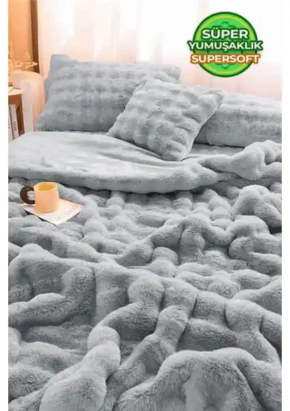 Evlen Home Collection Kürk Yatak Örtüsü: Şıklık ve Konfor Bir Arada