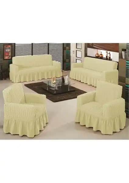 Evory Home Bürümcük Maxi Koltuk Örtüsü Takımı ile Dekorasyonunuzu Yenileyin