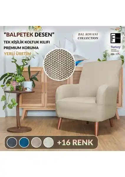 Faiend Likrali Tek Kişilik Koltuk Kılıfı Şık ve Koruyucu Tasarımıyla Dekorasyonunuza Uyum Sağlar