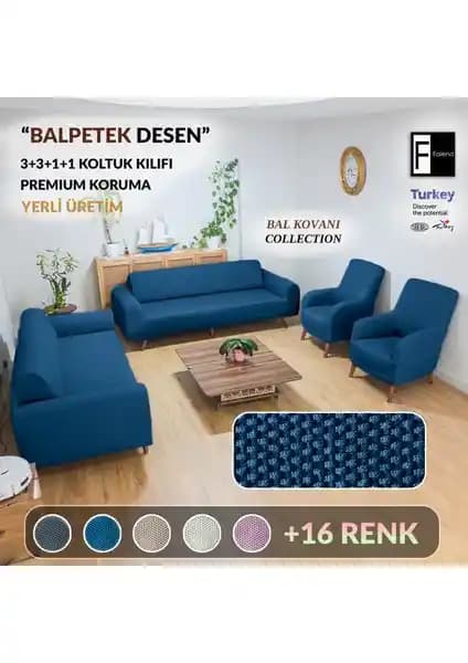 Faiend Petrol-mavi koltuk kılıfı: şık ve dayanıklı koruma çözümü ev dekorasyonunda