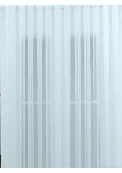 Farbateks Düz Sade 2 Kat Pileli Tül Perde Modern ve Minimalist Dekorasyonlara Uygun